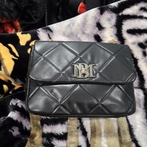 Badgley Mischka Black Quilted Crossbody Bag